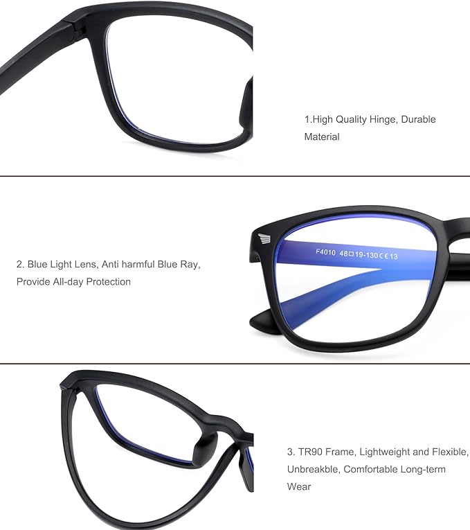 Hycredi Kids Blue Light Blocking Glasses for Boys & Girls ?€? Reduce Eye Strain from Screens, Computer, Gaming, TV & Phone