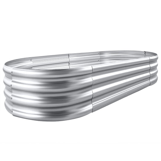 Land Guard Galvanized Raised Garden Bed Kit, Galvanized Planter Garden Boxes Outdoor, Oval Large Metal Raised Garden Beds for Vegetablesâ¦â¦â¦â¦