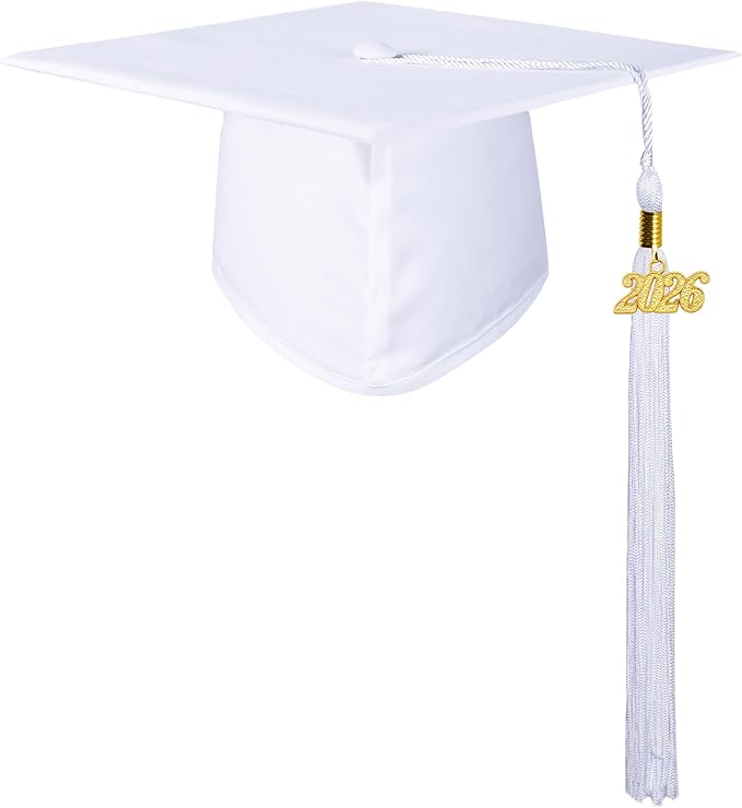 GraduationMall Matte Kindergarten & Preschool Graduation Cap for Kids with 2026 Tassel Black
