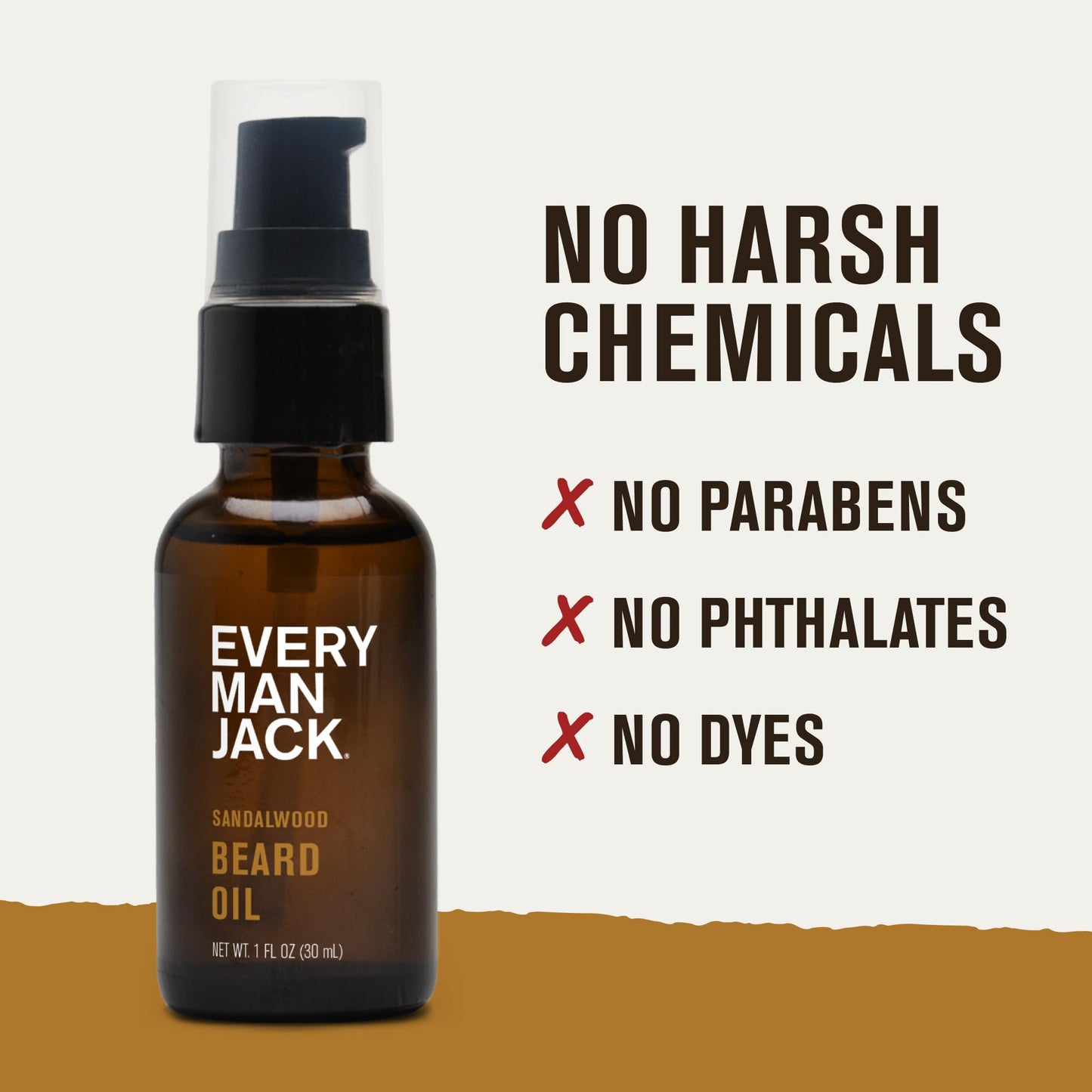 Every Man Jack Mens Beard Oil - Subtle Aged Bourbon & Sandalwood Fragrance - Deeply Moisturizes and Softens Your Beard and Adds a Natural Shine - Naturally Derived with Shea Butter - 1 fl oz (2 Pack)
