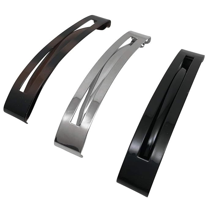 Scunci Thick Hair Open Slide Metal Barrettes 3-Pcs Per Pack (1-Pack)