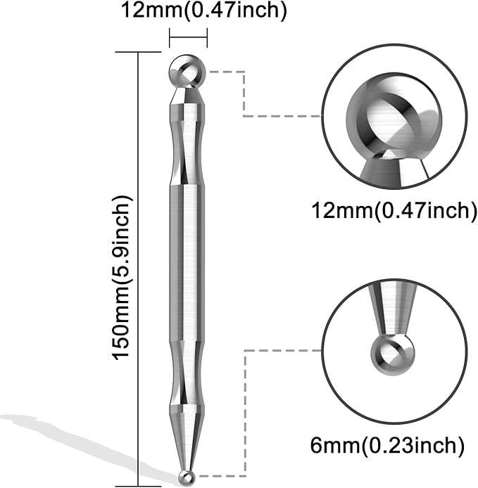 Acupuncture Pen, Facial Reflexology Tools Stainless Steel, Trigger Point Massager Tool, Deep Tissue Massage Tool