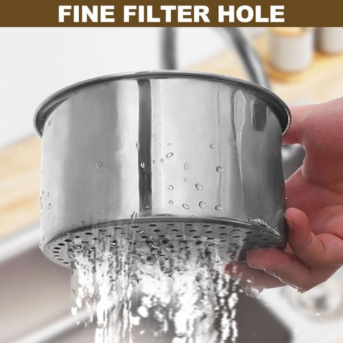 Stainless Steel Drain Basket, 2025 New Swan Stainless Steel Drain Basket for Kitchen Sink, Corner Sink Strainer Baskets for Kitchen Fruit Vegetable
