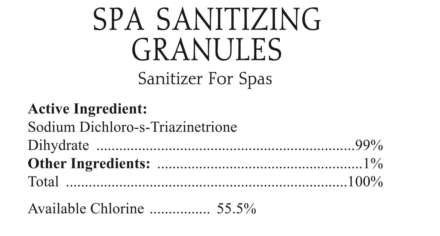SpaChoice 2-Pounds Premium Spa Sanitizing Granules, Spa Chlorine Granules for Hot Tub, Made in USA