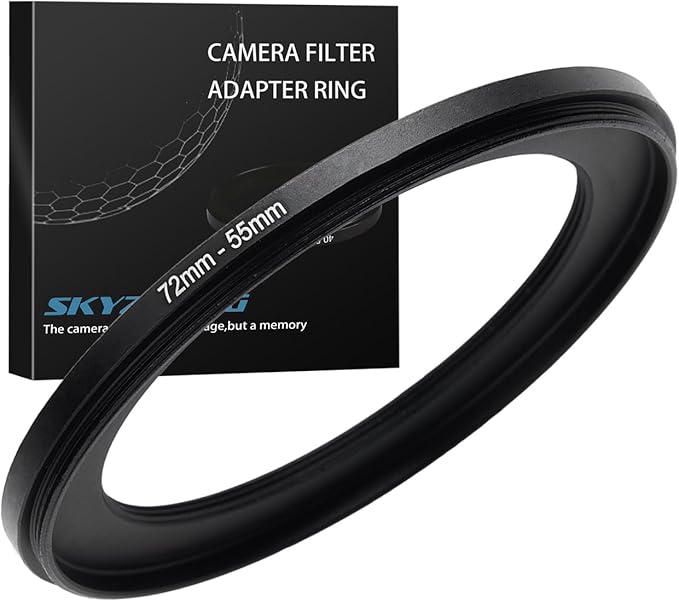 72mm to 55mm Step Down Ring Filter Adapter Metal Ring Step Down Rings Adapter Filter Compatible with All 55mm UV,CPL,ND,Lens Hood,Threaded Lens ect (72mm to 55mm)
