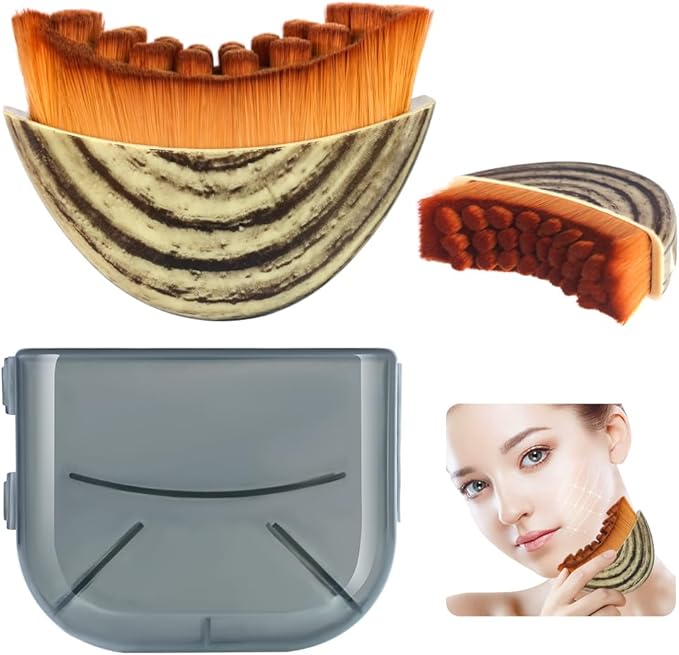Lymphatic Contour Face Brush,Gua Sha Brush for Facial Contouring and Lymphatic Drainage Perfect for Jawline Sculpting and Reducing Puffiness