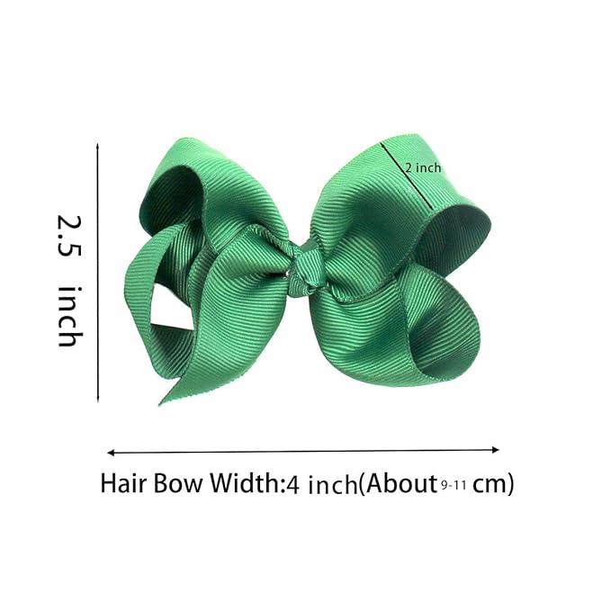 JOYOYO 40Pcs 4.5" Hair Bows Alligator Clips Grosgrain Ribbon Big Bows Clips For Girls Toddlers Kids Children
