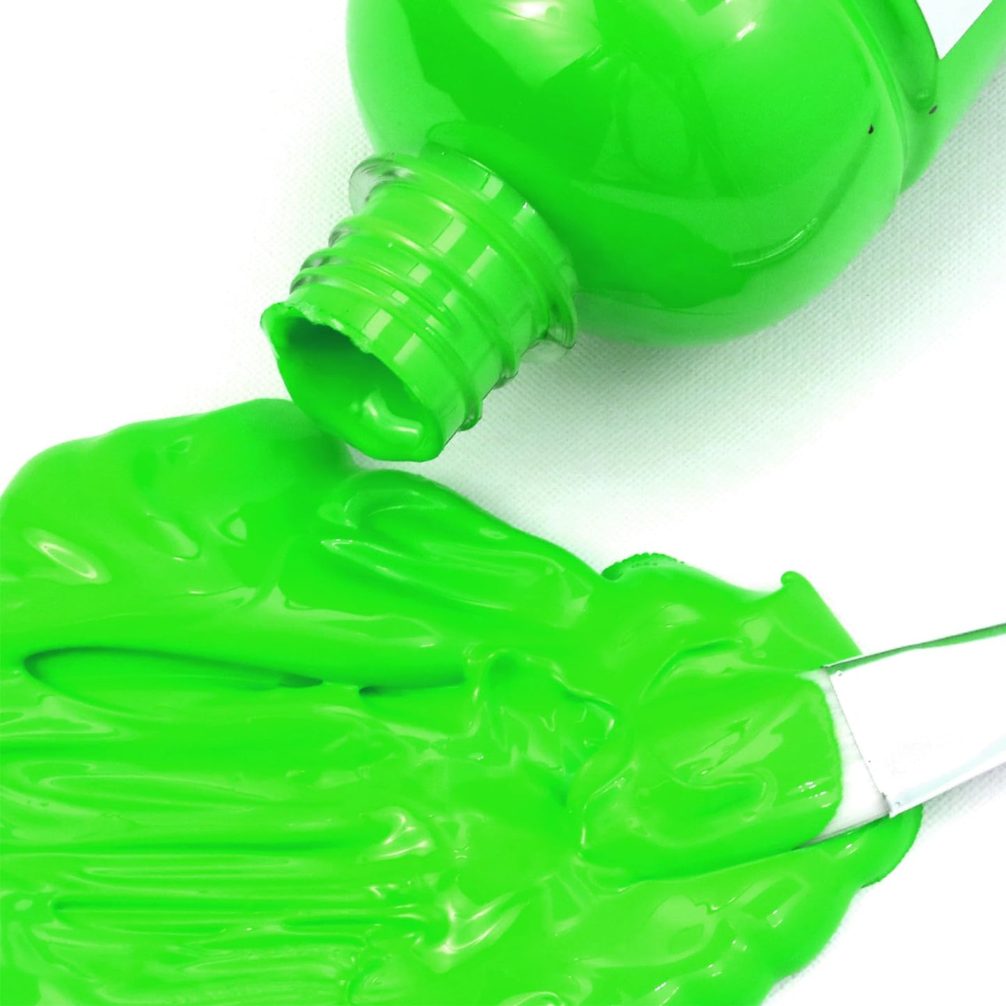 Artecho Green Glow in the Dark Acrylic Paint - Large Bottle 500ml / 17oz, Craft Paint for Canvas, Rocks, Wood, Fabric, Ceramic, Non-Toxic