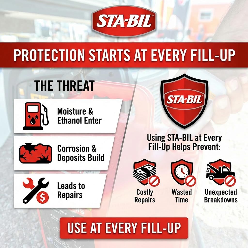 STA-BIL In-Season Protection Fuel System Treatment | Full Protection Fuel System Cleaner, Injector Cleaner, Increases MPG, Prevents Corrosion, 4oz (8 Pack)