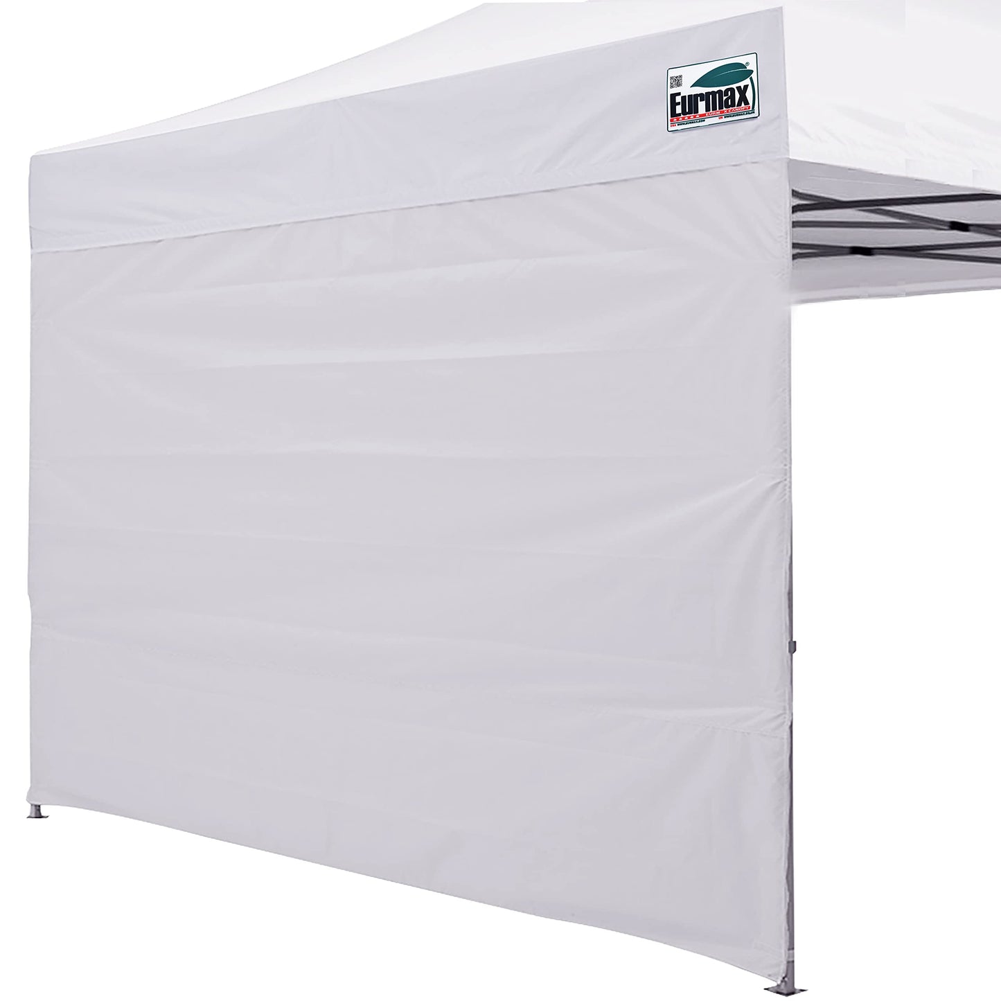 Eurmax USA 10x10 Pop Up Canopy SunWall-UV Protection for Tents,Blocks Sunlight&Wind,Water Resistant Side Wall Only,Easy Hook & Loop Installation,Fit for 10FT Straight Leg Shelters&Gazebo,White
