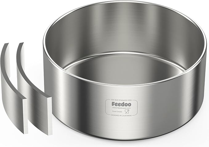 2L Double Layers 304 Stainless Steel Dog Bowl - Insulated & Durable | Non-Slip Base | Easy to Clean | BPA-Free Safe Dog Food and Water Bowl