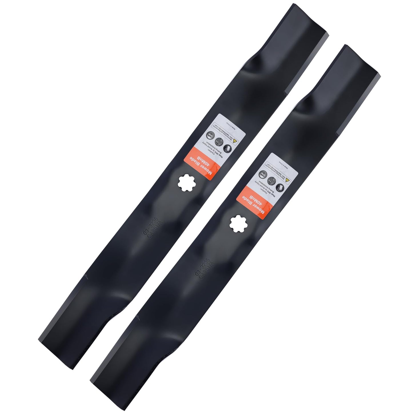 Grasscool AM141034 42 inch Mower Blades for JD D130 D110 D105 D125 X300 Z225 LA135 Z235 42" Deck Lawn Tractor Replace AM137327 AM141032 (2 Pack)