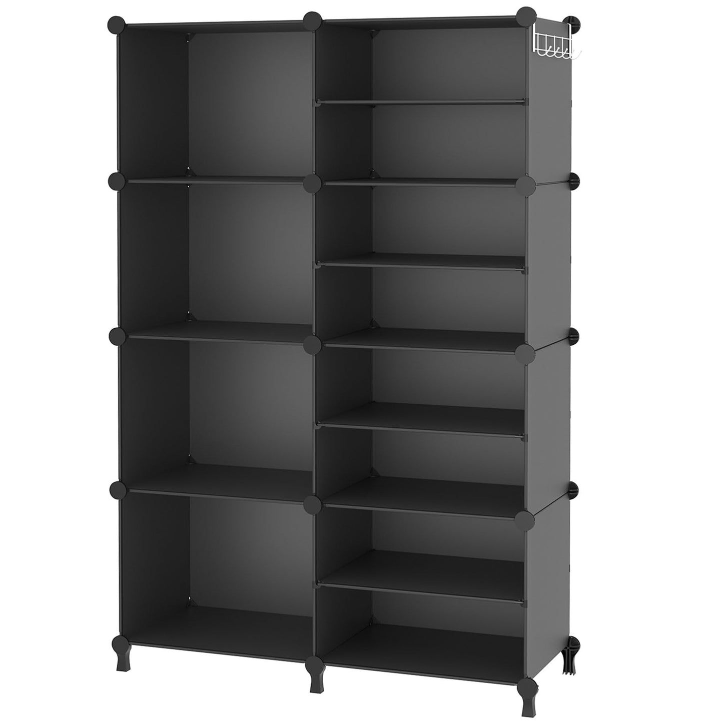AWTATOS Closet Organizer, 8 Cube Closet Organizers and Storage, Closet Storage Shelves, Clothes Storage Organizers for Closet Bedroom Living Room Office Black