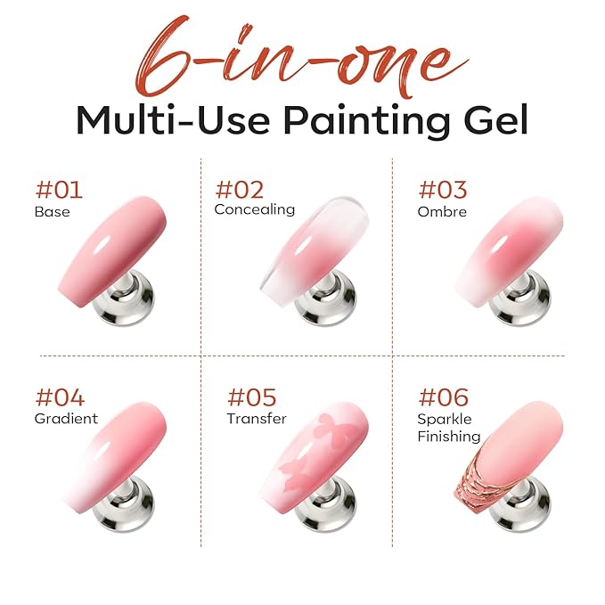 modelones Pat Paint Gel Nail Polish, 1 Jar Soak Off UV Patting Gel Polish Pigmented Colors for Ombre & Gradient & Blush Blooming & French Tip Nail Art, Nude