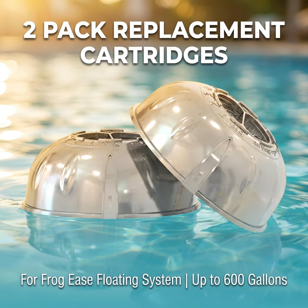 Hot Tub Replacement Cartridges with Frog Ease Floating System, Easy Installation,Continuously Used for Four Weeks ，SPA Cartridges Up to 600 Gallons,(2 Pack)