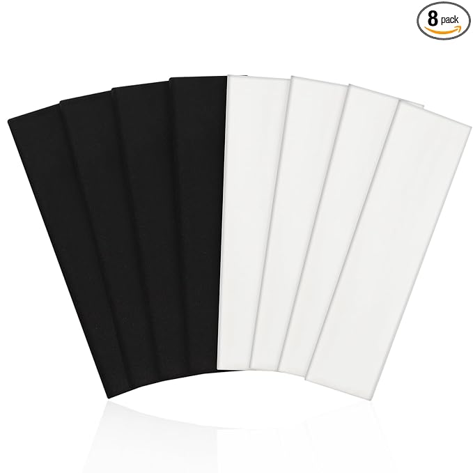Fishinsea 8 Pack Sport Headbands for Women, Elastic Soft Fabric Non-Slip Hair Bands Hair Warp for Daily Workout Yoga Running Sports, Combo 9