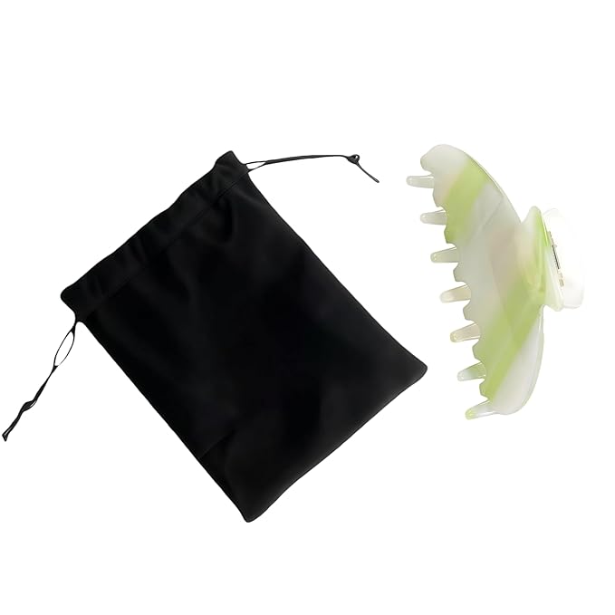 Durable Acetate Hair Clips - 4-Inch Cyan tint Claw Clips for Fine and Thick Hair (Cyan tint)