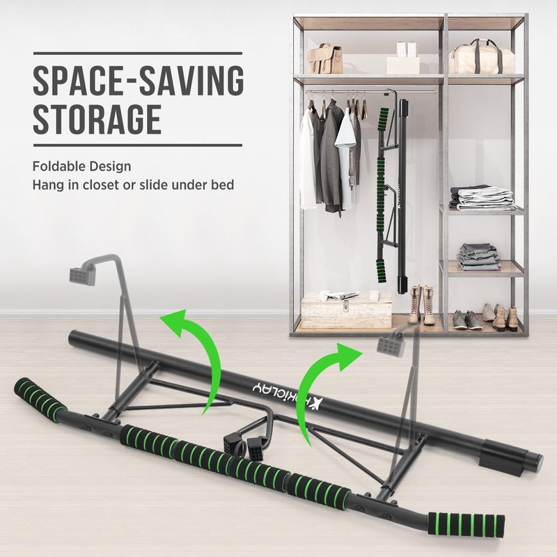 KAKICLAY Pull Up Bar for Doorway,2026 Upgrade Multi-Grip Hanging Bar for Home Gym, Max Capacity 440 lbs Multifunctional Portable Chin Up Bar - USA Original Patent, Designed, Shipped, Warranty