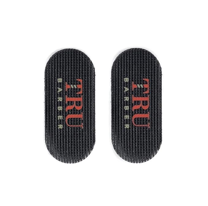 TRU BARBER HAIR GRIPPERS ® 3 COLORS BUNDLE PACK 6 PCS for Men and Women - Salon and Barber, Hair Clips for Styling, Hair holder Grips (Black/Red/Black)