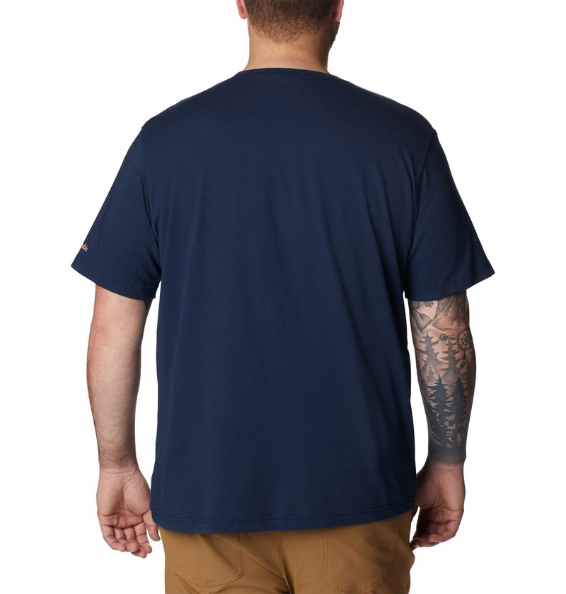 Columbia Men's Thistletown Hills Graphic Short Sleeve, Collegiate Navy HTHR/Wanderland Graphic, XX-Large