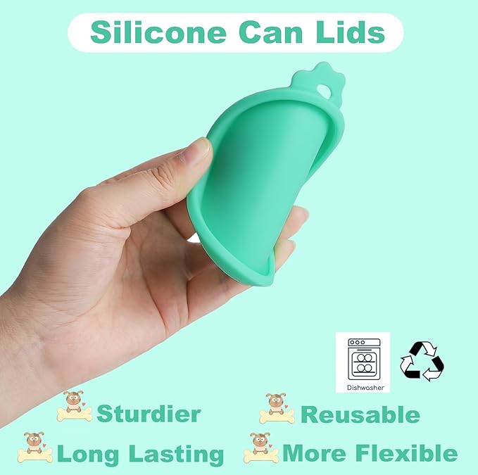 COMTIM Can Covers for Dog Food Cans, Silicone Pet Dog Food Can Covers Lids for 13 oz 12.5 oz 13.5 oz Cans...or Cat Food Cans 6 oz, Reusable Can Toppers Can Saver Covers for Canned Goods