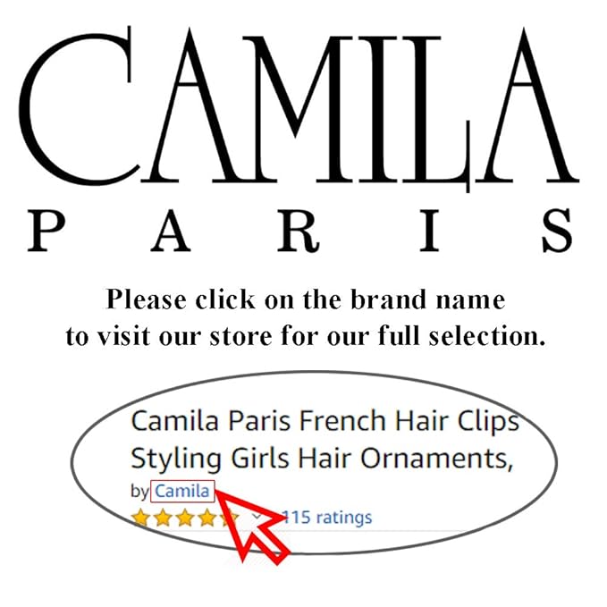 Camila Paris CP2900/2 French Hair Side Comb Small Rounded, White French Twist Hair Combs Decorative, Strong Hold Hair Clips for Women Bun Chignon Up-Do Styling Girls Hair Accessories, Made in France