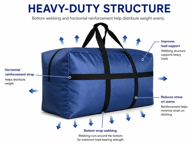 HaoHakka Extra Large Duffle Bag for Travel, Big XL Oversized Foldable Duffel Storage Bags with Reinforced Handles & Lockable Zipper - Black, 100L