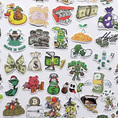 Generic Funny Money Decals - Cash, Dollar Signs, Bills & Coins Symbols