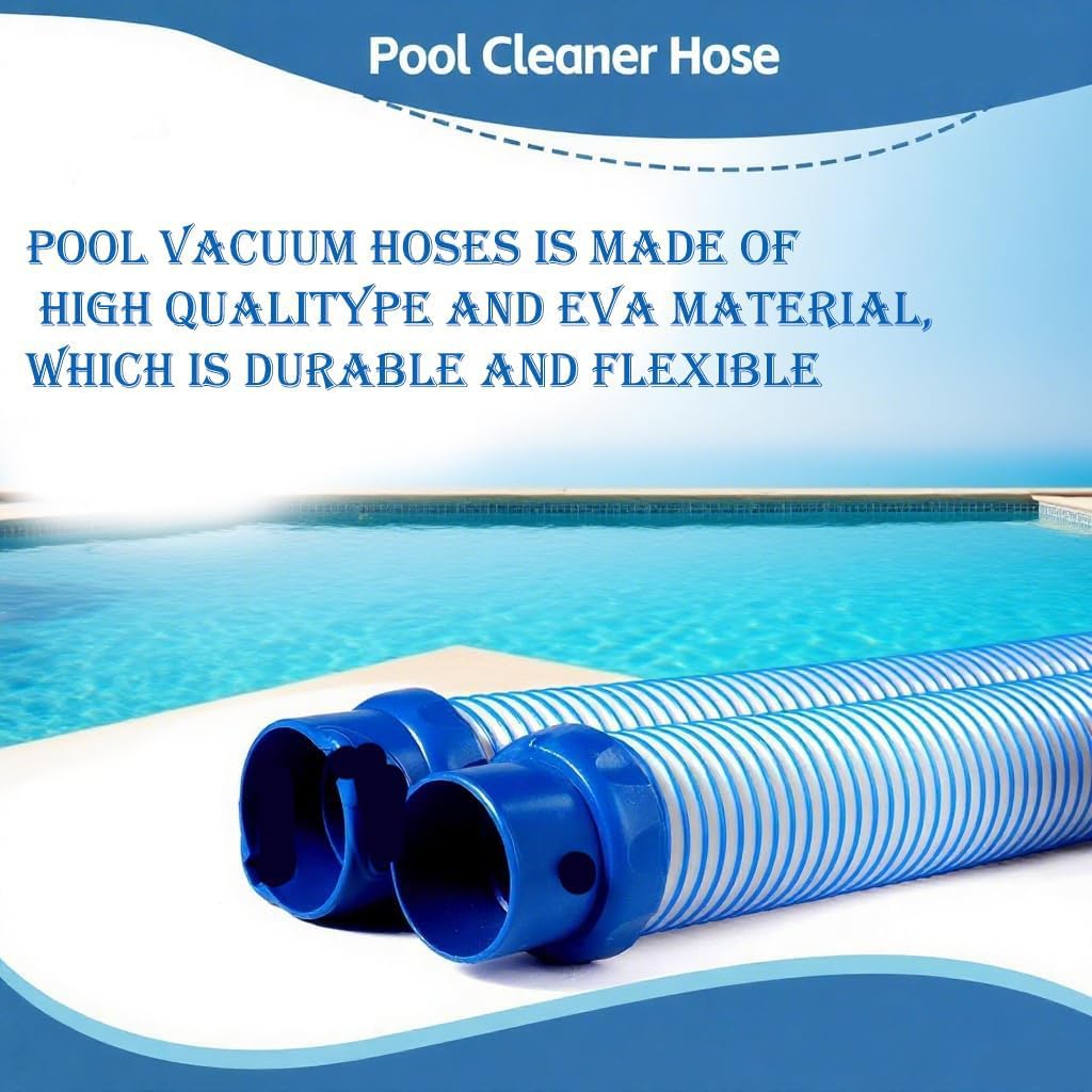 Pool Vacuum Hose, 6 Pack Pool Cleaner Hose Replacement for Inground Pools, 39 Inch Single Length Swimming Pool Vacuum Hose and Drain Hose, Compatible with Zodiac MX6 MX8