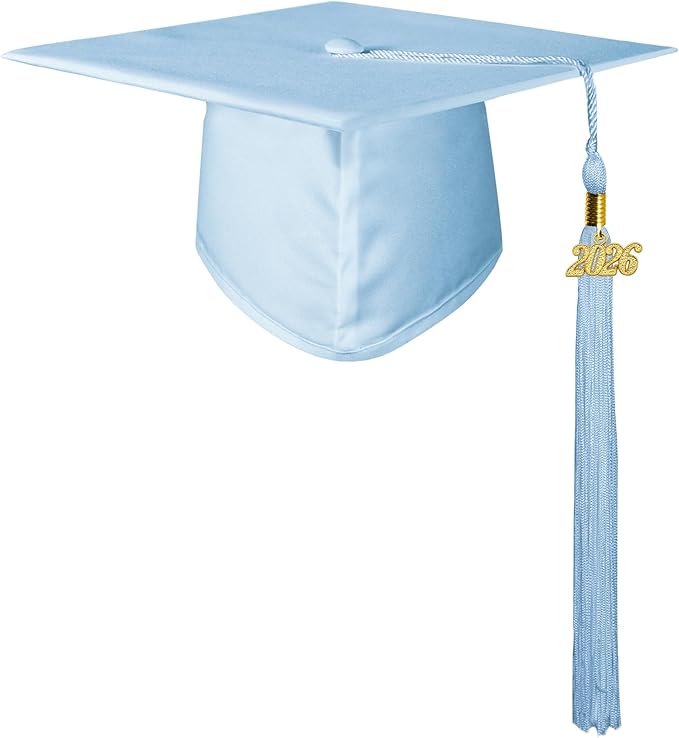 GraduatePro Matte Graduation Cap with 2026 Tassel for Adults High School and Bachelor Master 12 Colors