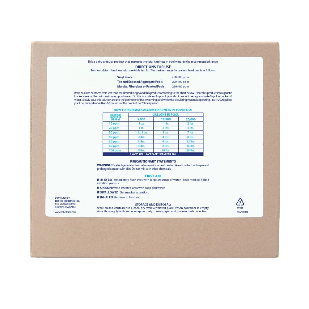 Robelle 25-Pounds Premium Pool Calcium Up, Calcium Hardness Increaser