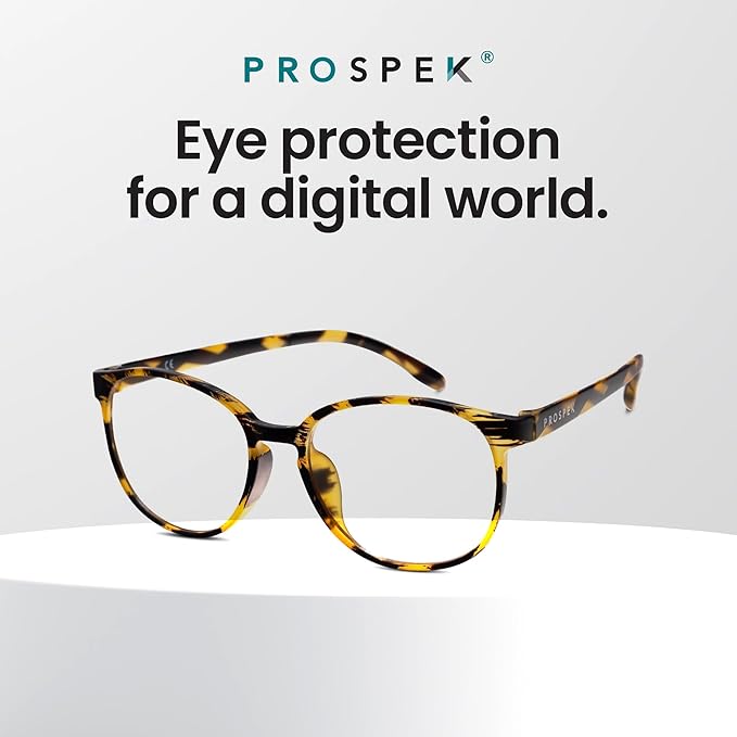 Prospek Blue Light Glasses Reading for Men and Women, For Computer Use, Blue Light Protection, Clear Lens 0 to +3.0 Diopters