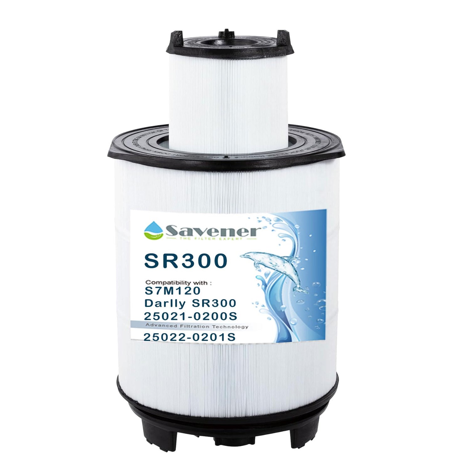 Savener® S7M120 System 3 Inner and Outer Pool Filter, Compatible with 25021-0200S & 25022-0201S, Replacement for Sta-Rite System 3 S7M120, SR300 Pool Filter Cartridge, 300 Sq. Ft