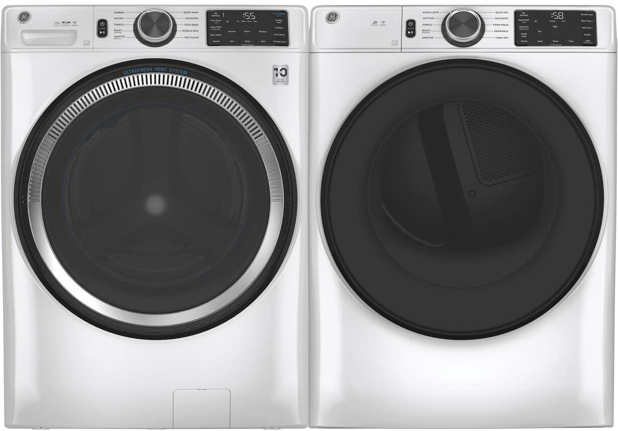 GE PROFILE 28 Inch Smart Front Load Washer with 4.8 cu. ft. Capacity in White GFW550SSNWW