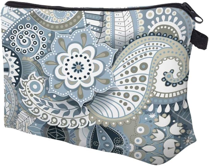 Deanfun Makeup Case Small, Cosmetic Zipper Bag Waterproof for Purse Mini, Women Cute Traveling Accessories Pouch for Ladies Thanksgiving Christmas Gifts(Mandala D2-51559)