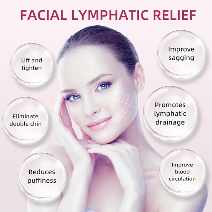 Lymphatic Contour Face Brush,Gua Sha Brush for Facial Contouring and Lymphatic Drainage Perfect for Jawline Sculpting and Reducing Puffiness