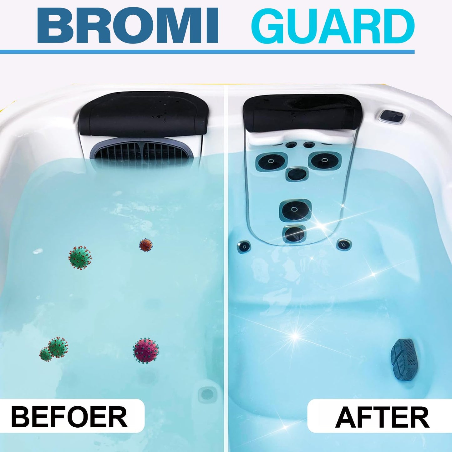 【1 Inch 5.5 Lbs】 Bromine Tablets for Spa Hot Tub Chemical Tabs Brominating Tablets Spa Hot Tub Chemical Sanitizer