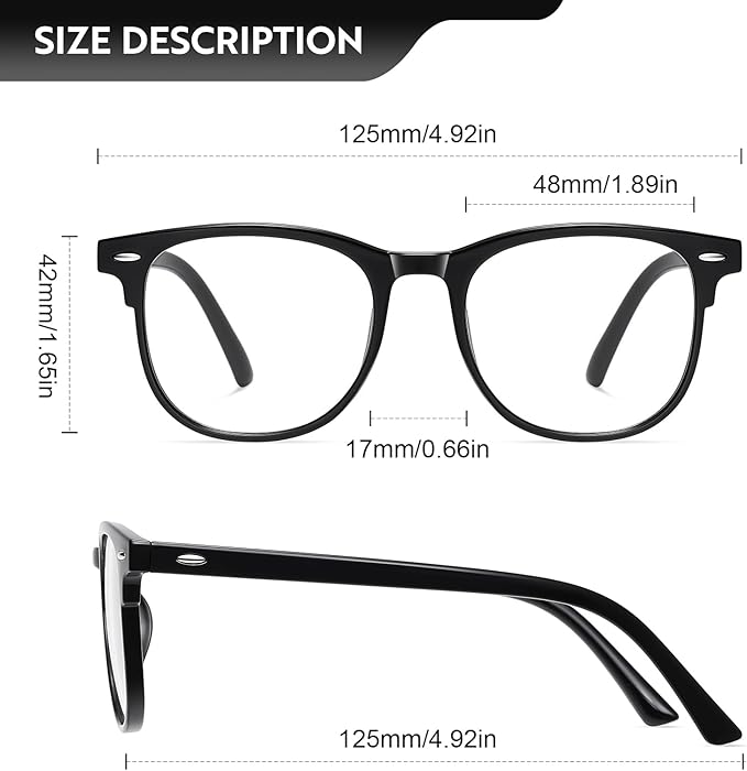 Okany Blue Light Glasses for Kids 3 Pack Anti Glare & Eye Strain Glasses Computer TV Phone Tablets UV Protection Glasses