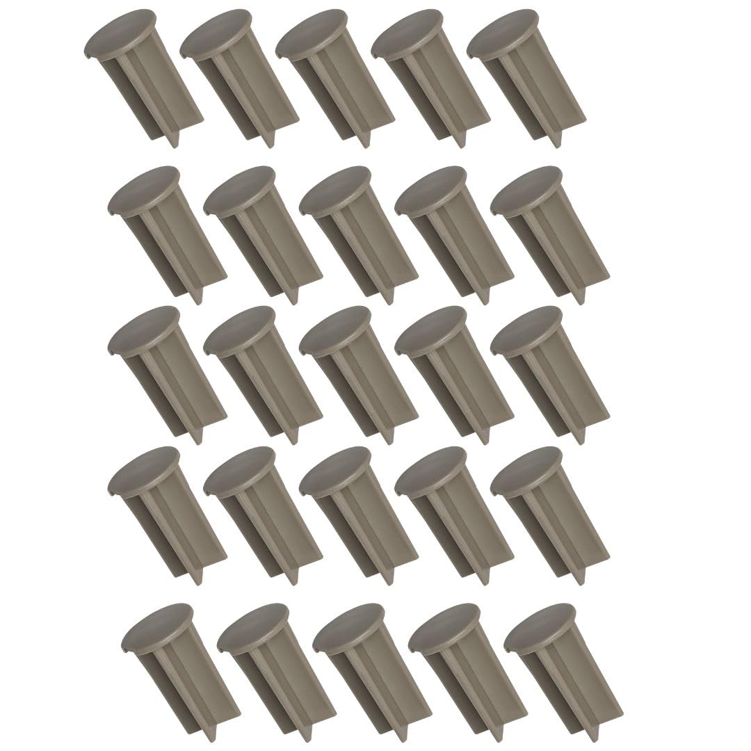 Pool Fence Caps – Putty 25 Pack of 1-Inch Pool Fence Hole Caps – Used for Covering Deck Sleeves in Safety Fencing – Protects Pool Areas When Fence is Removed – Compatible with Most Systems