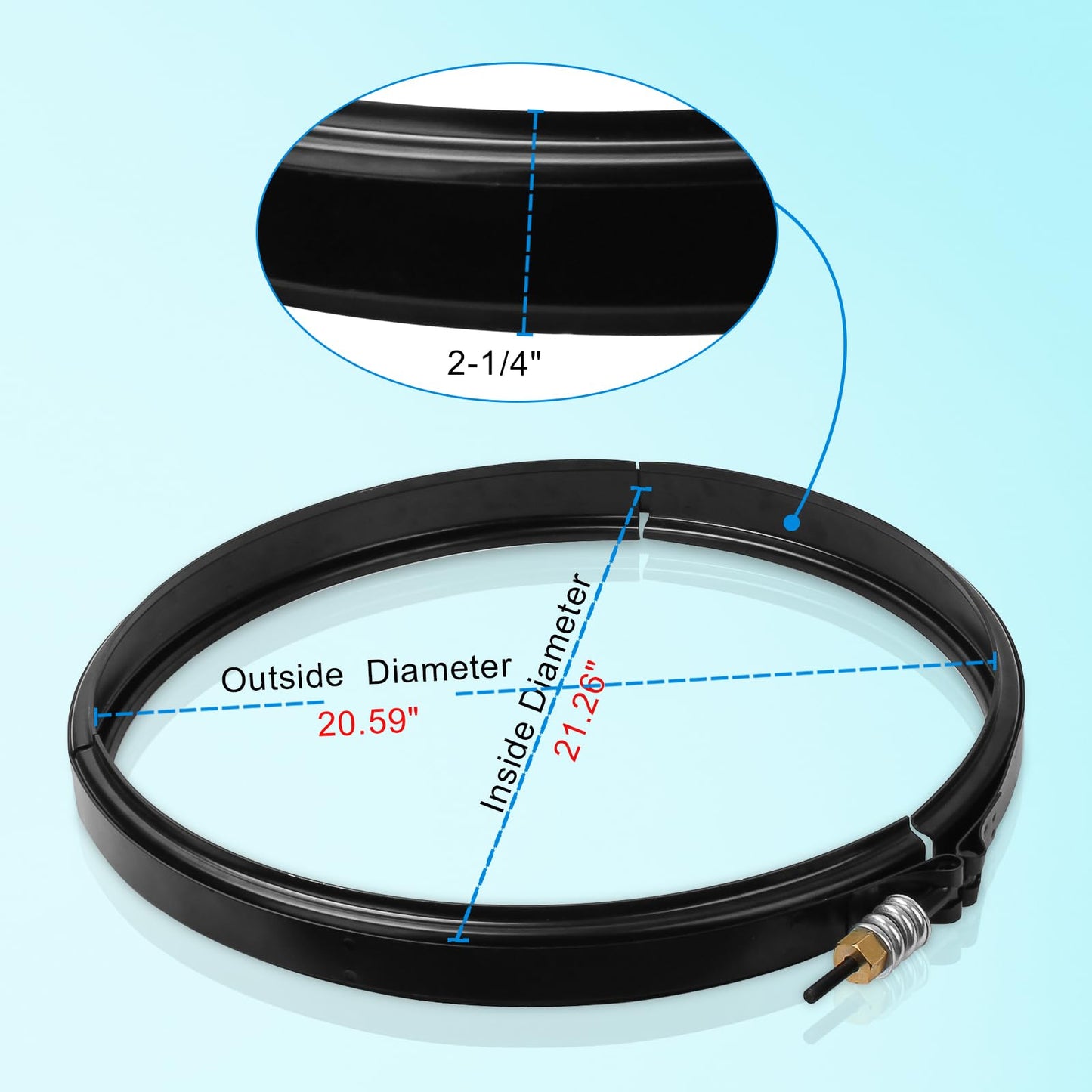 Upgrade 190003 Tension Control Clamp Kit for Pentair Pool&Spa Filter, Pool Filter Tension Clamp Compatible with Pentair FNS Plus Series, Clean&Clear Plus&Quad DE Series Filters Pumps, 23-1/4" Length