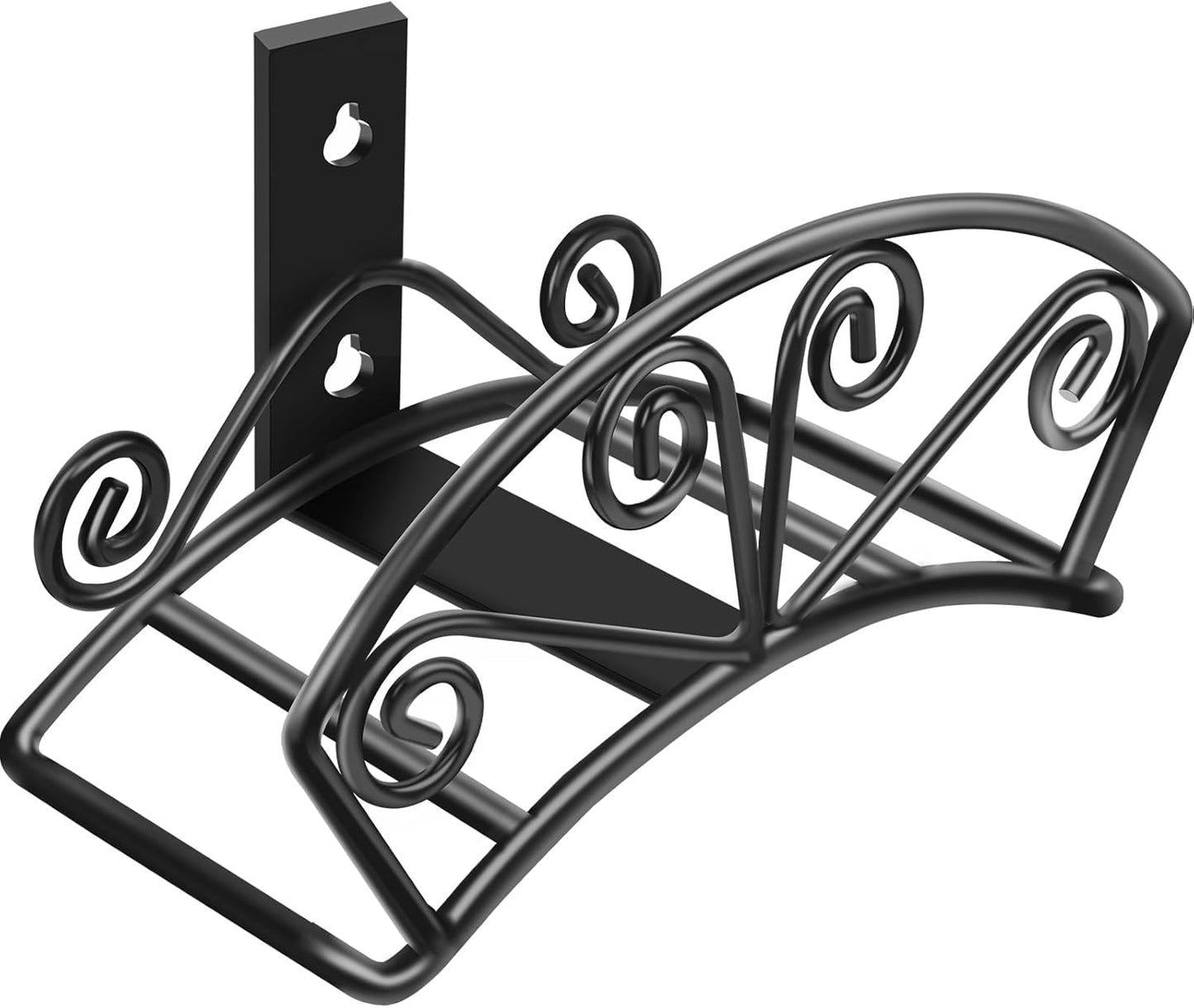 TomCare Garden Hose Holder Extra Large Water Hose Holders Holds 160 FT Hoses Heavy Duty Metal Hose Hanger Wall Mount Decorative Garden Hoses Storage Organizer Reels for Outside Yard, Black