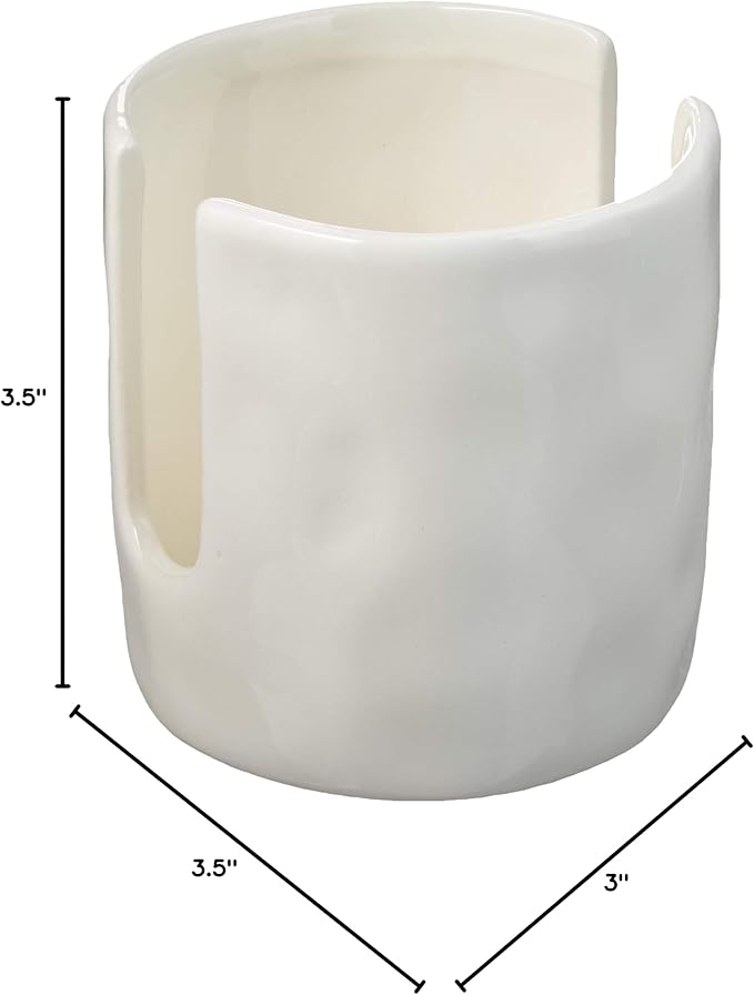 Mud Pie Kitchen Dish Sponge Holder Caddy, Off White