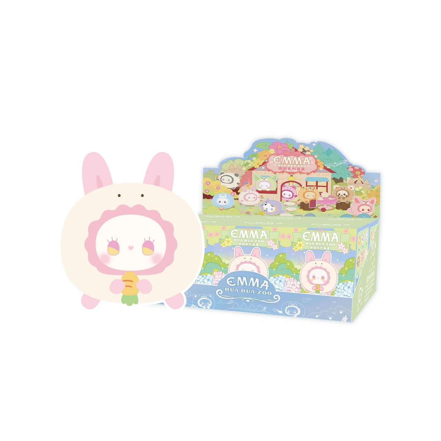 LUCKY EMMA RUA RUA Zoo Tuan Tuan Series Blind Box 6PCS Blind Bag Collection Toys Desktop Cute Blind Box Figures for Birthday Gifts