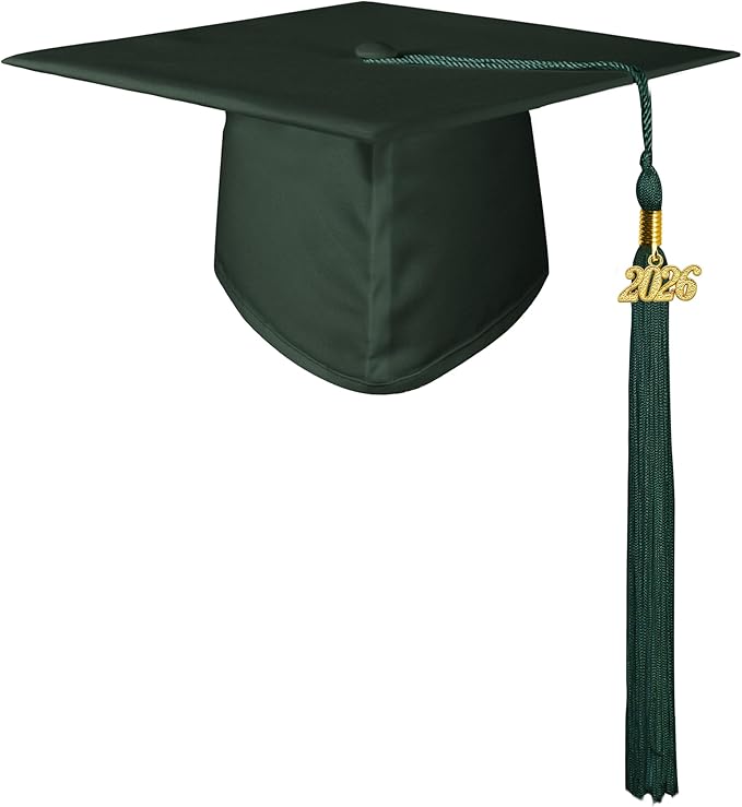 GraduatePro Matte Graduation Cap with 2026 Tassel for Adults High School and Bachelor Master 12 Colors