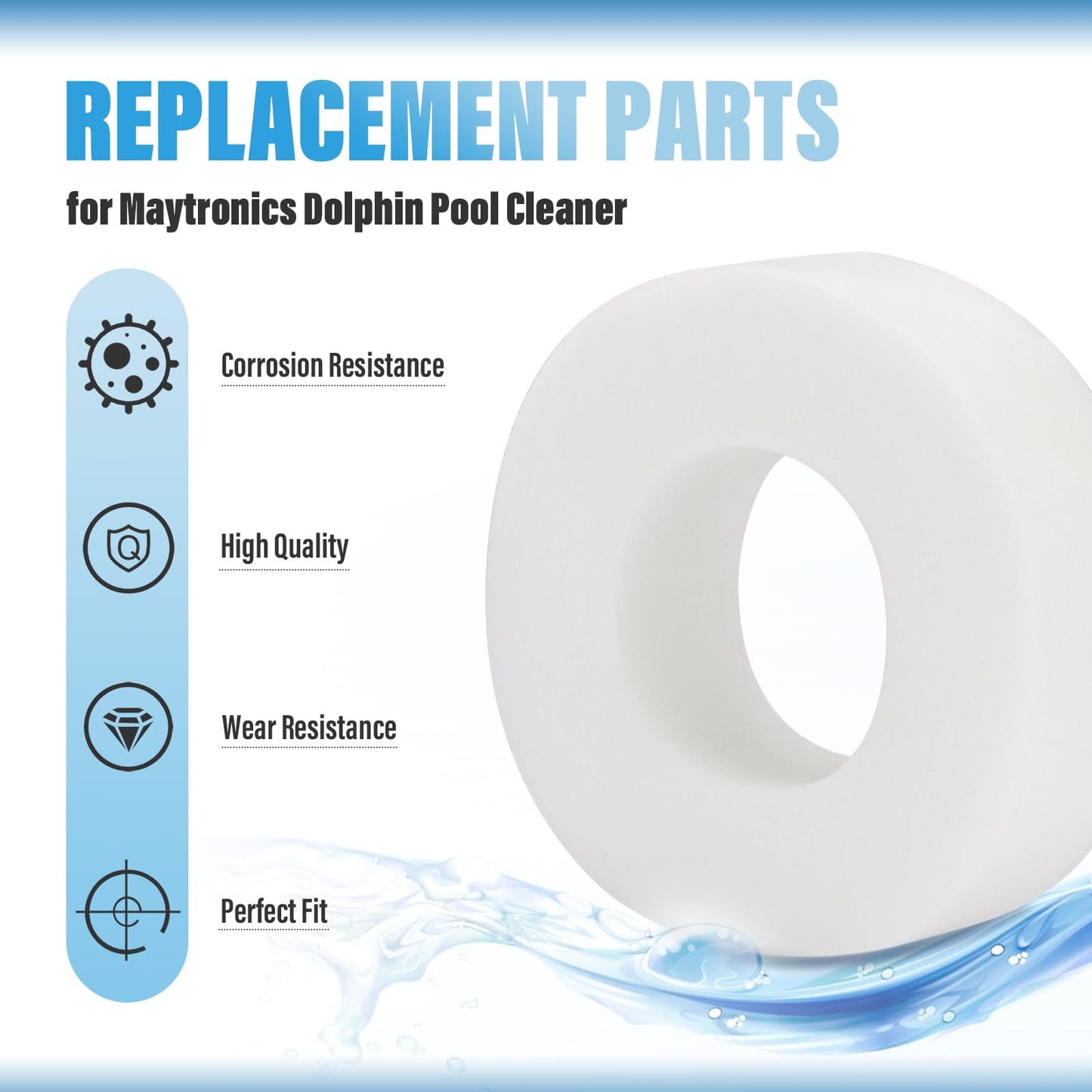 4 Pack Climbing Rings Replacement for Maytronics Dolphin Robotic Pool Cleaners, Compatible with Dolphin Nautilus CC Plus M200 M400 M500 DX3 DX4 DX6 Sigma Premier and More (Part Number 6101611-R4)