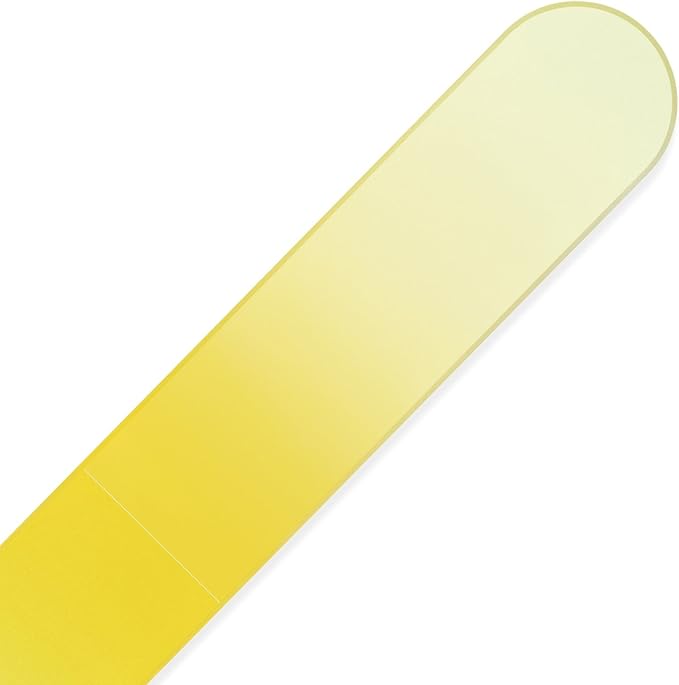 Mont Bleu Rainbow Crystal Nail File in Black Pouch - Czech Tempered Glass - Handmade in Bohemia (Czech Republic)