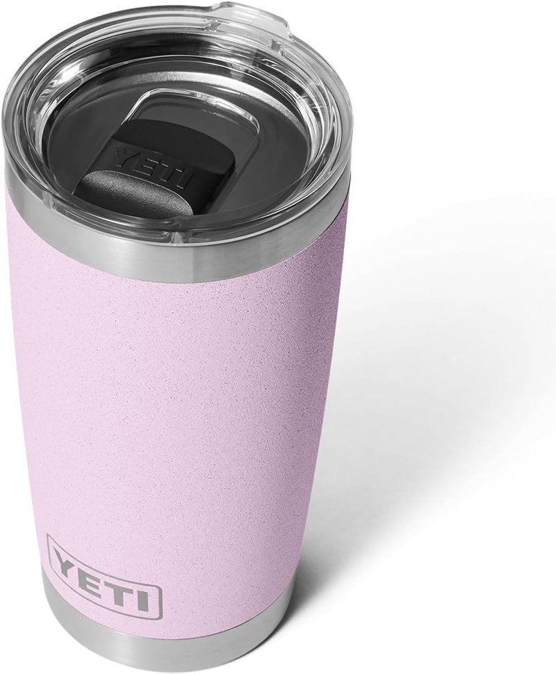 YETI Rambler 20 oz Tumbler, Stainless Steel, Vacuum Insulated with MagSlider Lid, Cherry Blossom