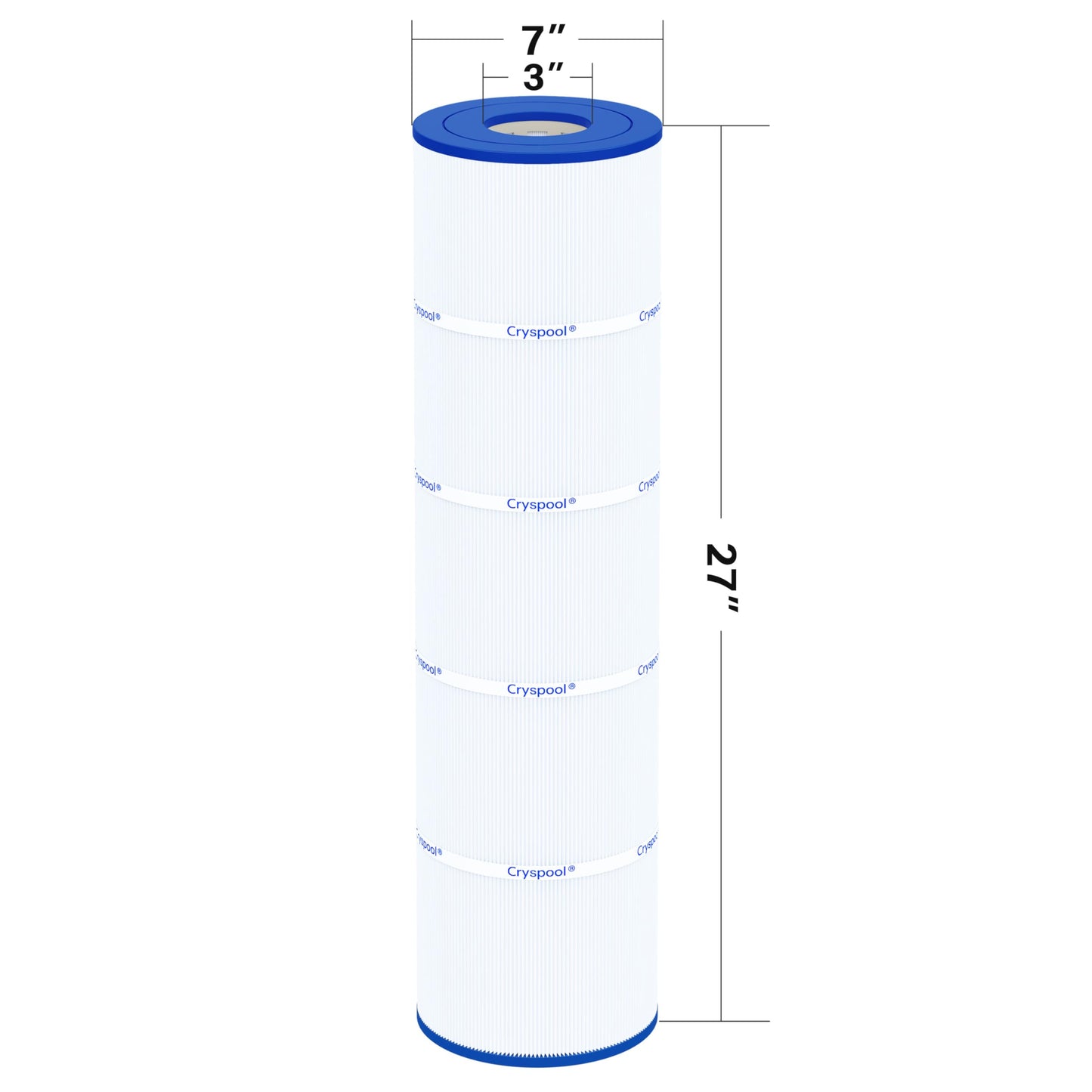 Cryspool® 07080 Filter Compatible with Jandy CL460, CV460, A0558000, R0554600, PJAN115, C-7468, FC-0810, 4X115 sq.ft Pool Filter Cartridges, 4 Pack