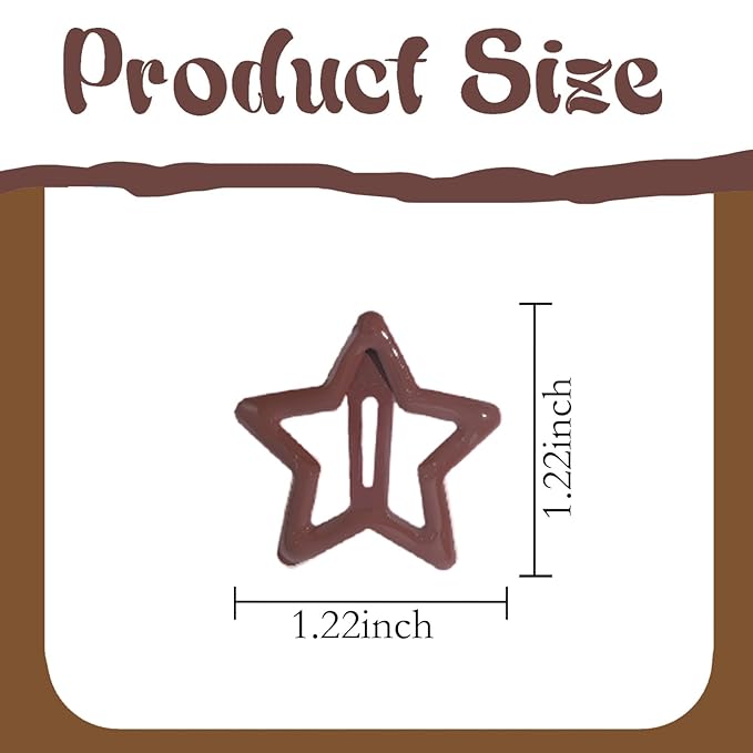 50pcs Cute Metal Star Hair Clips - Non-Slip Star Barrettes for Women, Neutral Color