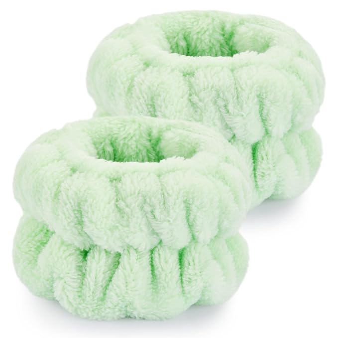 2 Pcs Wrist Bands for Washing Face, Microfiber Wrist Towels for Washing Face, Spa Wristbands for Washing Face, Face Wash Wristbands, Arm Bands for Washing Face for Woman and Children